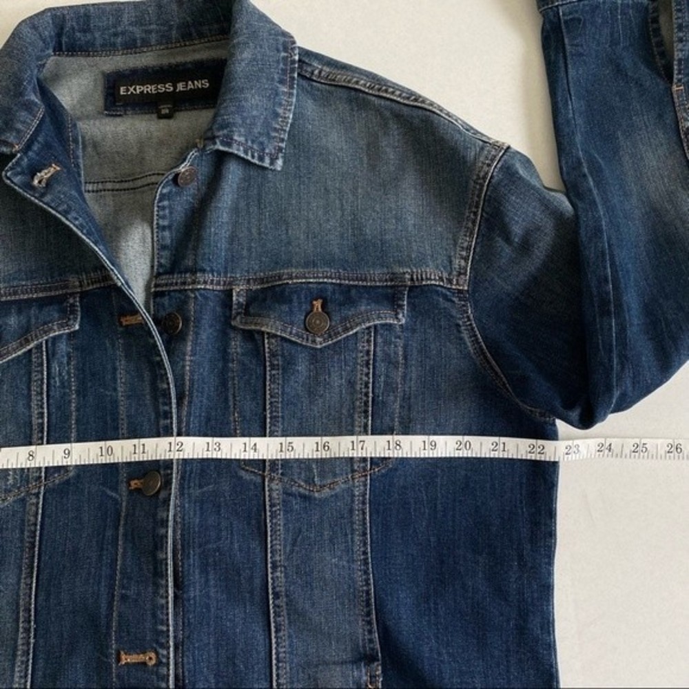 Express Womens Jean Jacket size Large - Picture 9 of 11